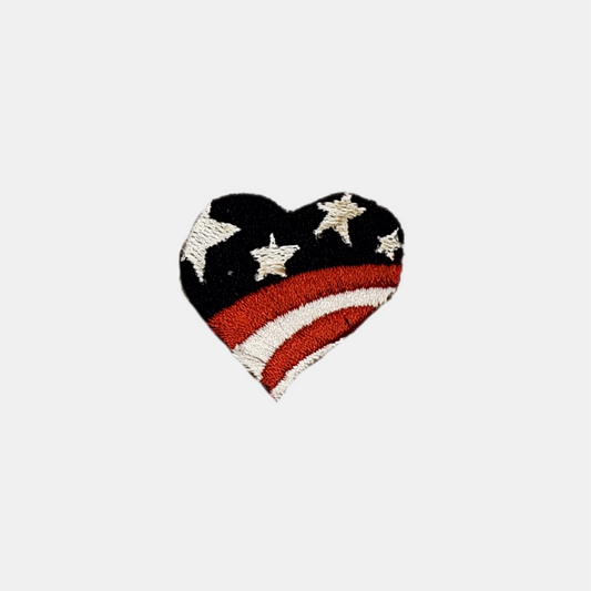 USA Heart Shaped Flag Patch