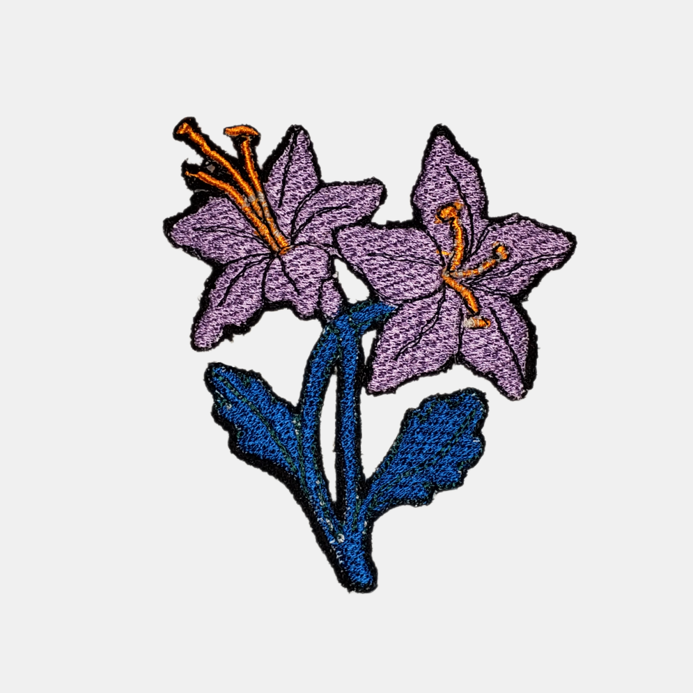 2 Purple Flowers Patch – JT Leather Crafter