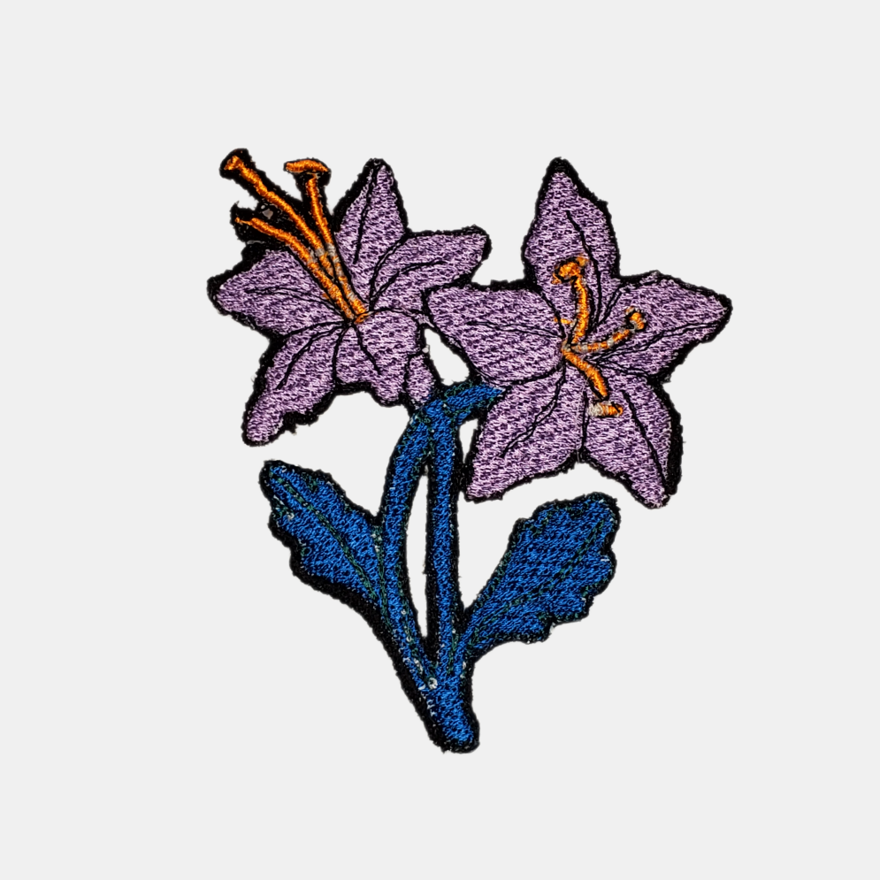 2 Purple Flowers Patch