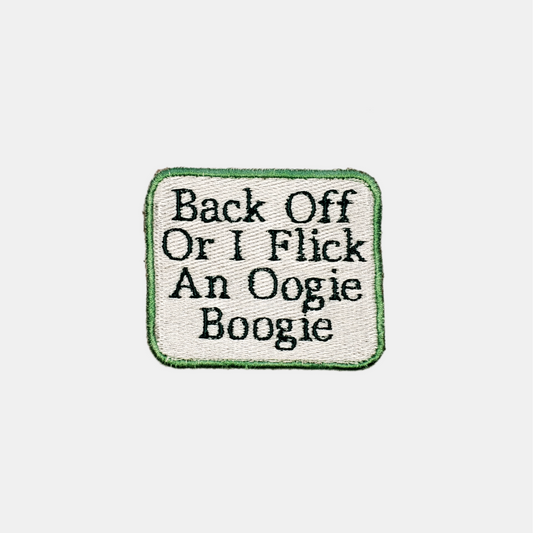 Back Off Or I Flick An Oogie Boogie Sew On Patch